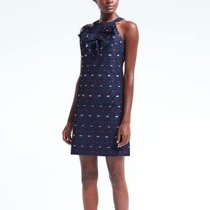 Banana Republic Pleated Bow Shift Dress